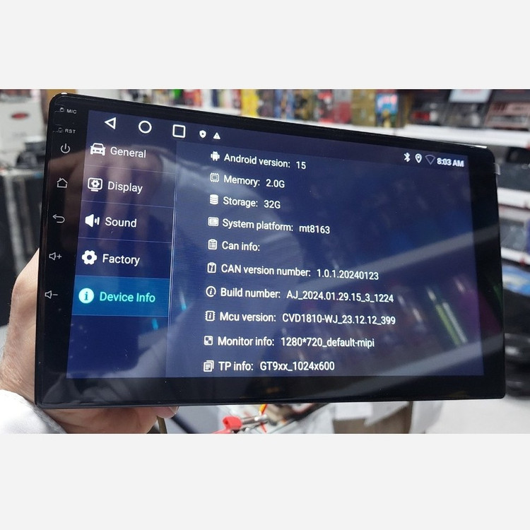 مانیتور9اینچ اندروید Dspدار فوق حرفه ای(بدون فرم)